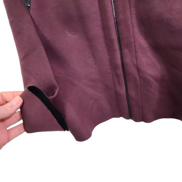 Robert Rodriguez Plumb Neoprene Sleeveless A-Line Dress Front Zip Zip Pockets 10 - Picture 8 of 11